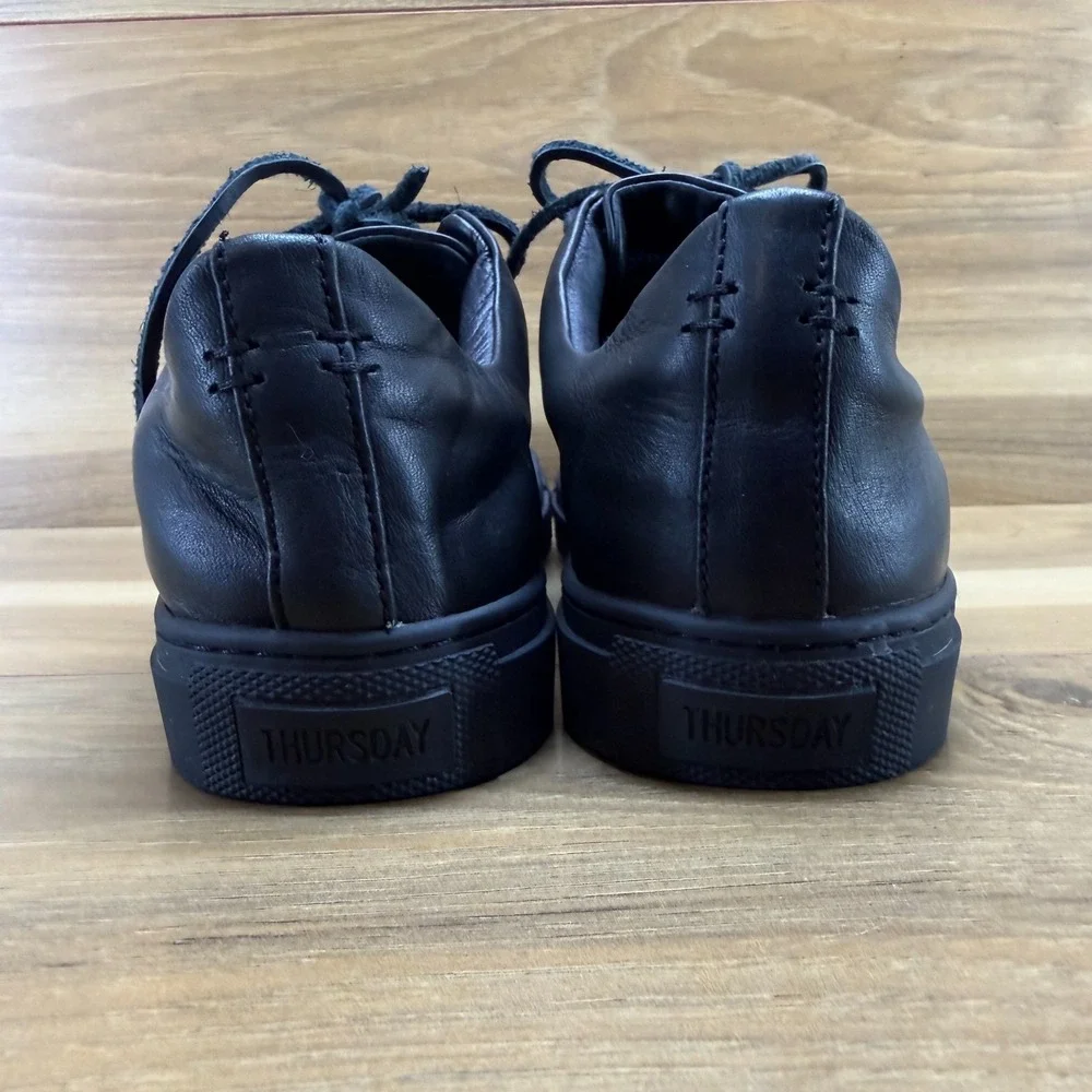 Thursday Premier Sneaker Womens 9.5 Black Leather Low Top Modern Minimalist Walk